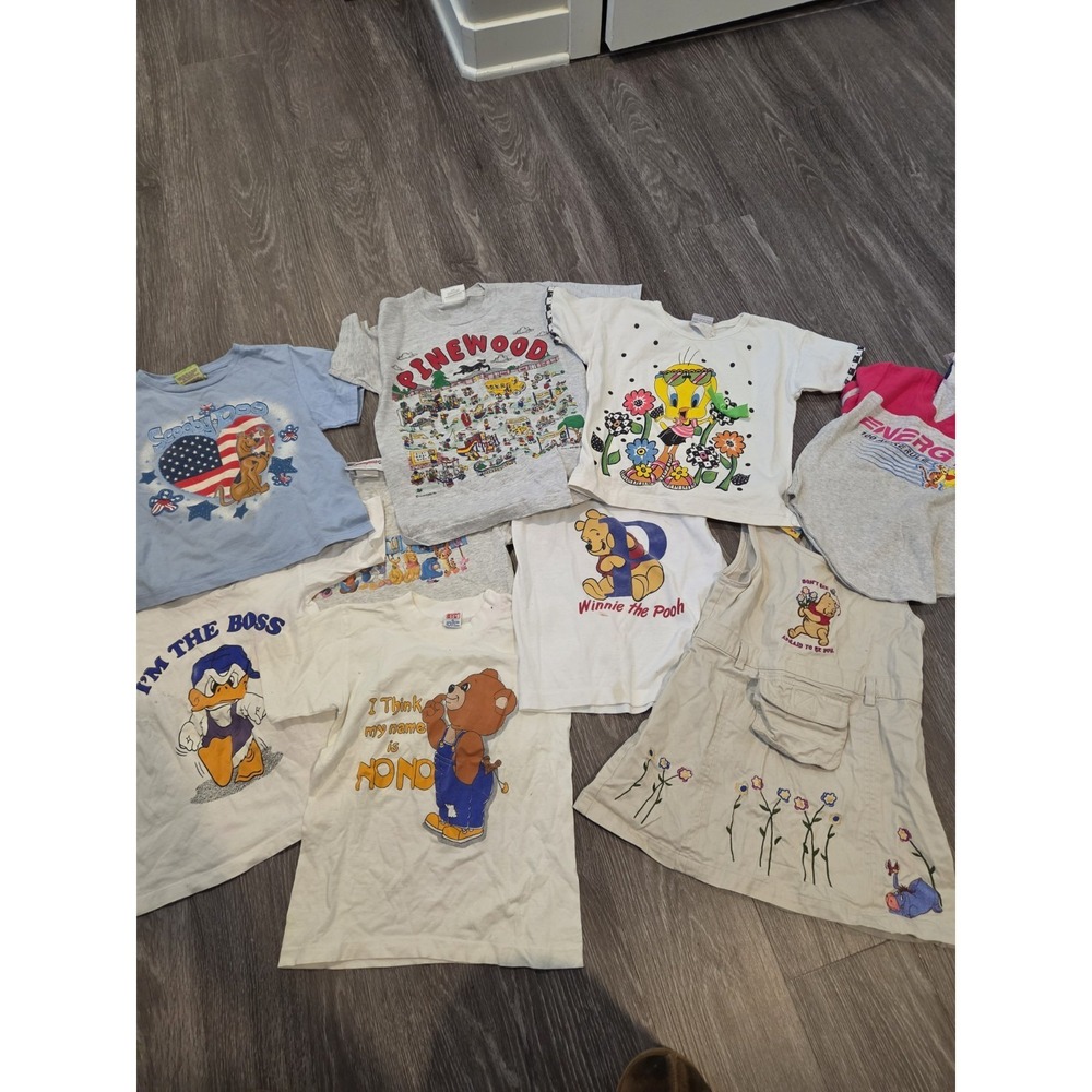 Vintage Y2K Kids Clothes Winnie The Pooh Tweety Disneyland Etc.